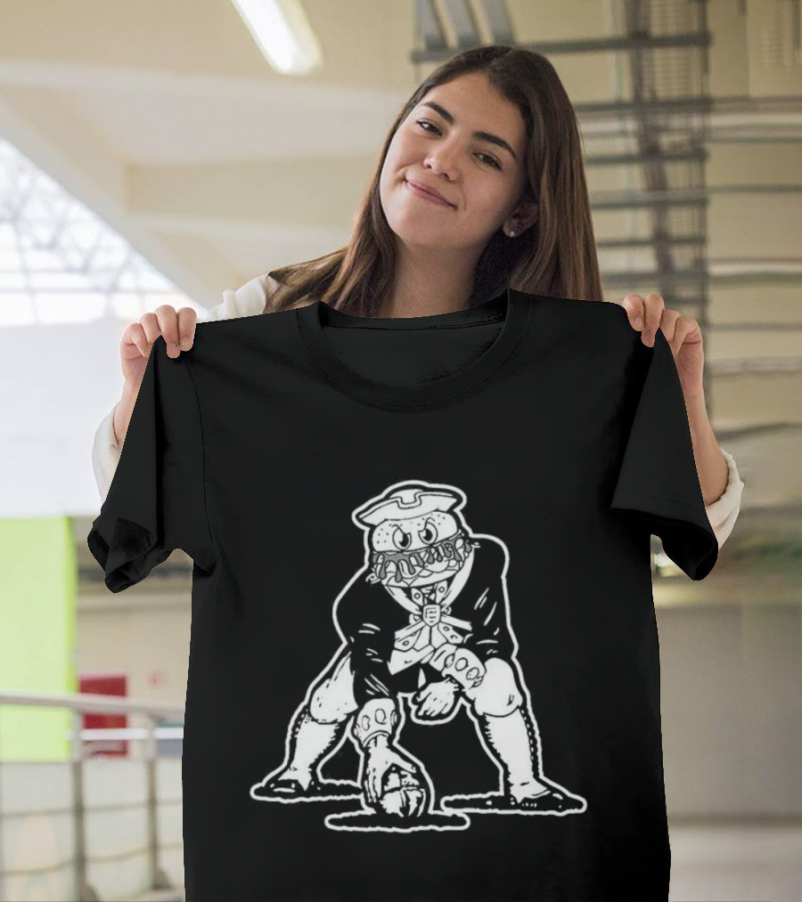New England Patriots Football Pat Patriot Beefs Burger Mascot NFL Team Logo T-Shirt