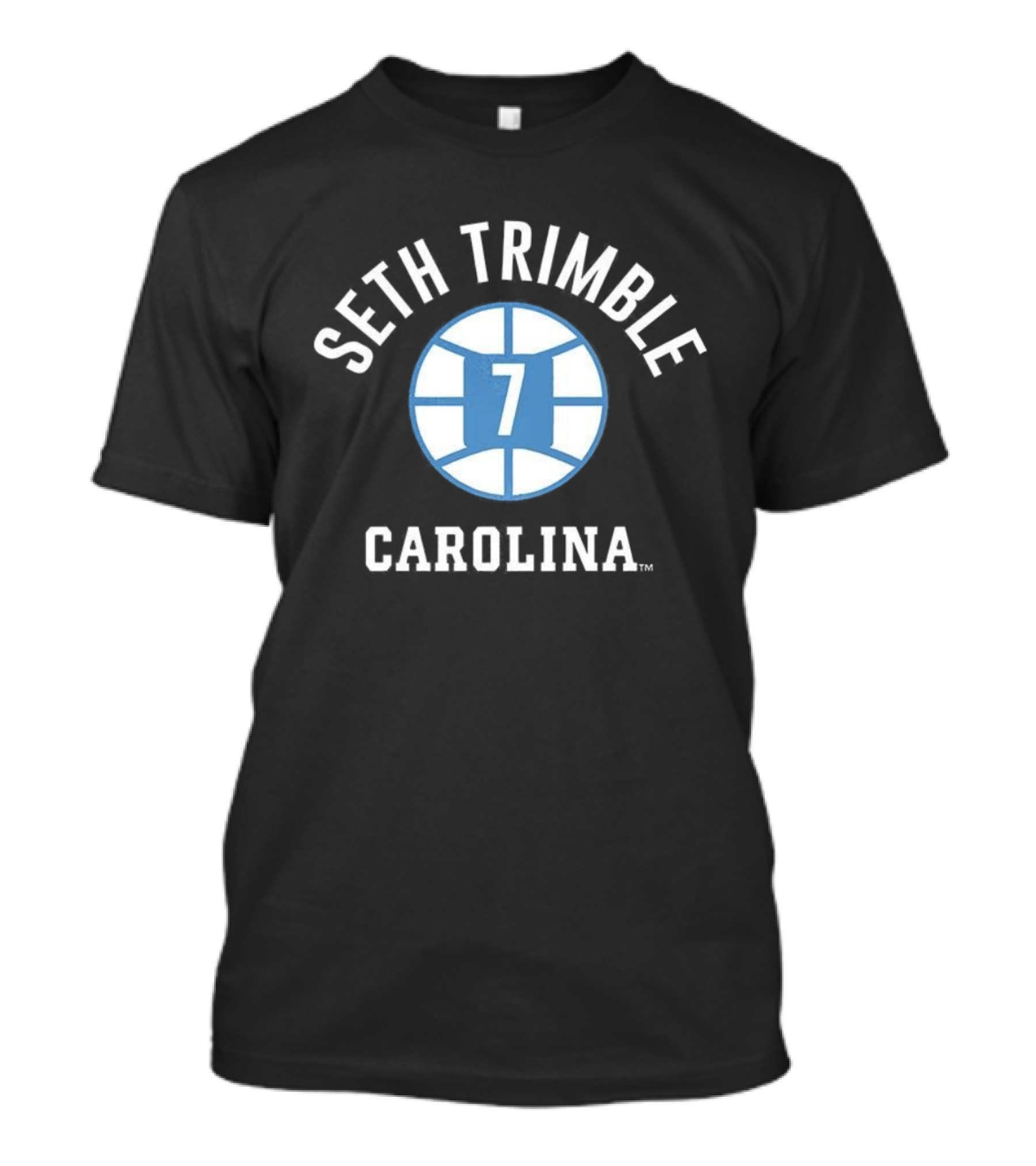 Seth Trimble Carolina Number 7 Basketball T-Shirt