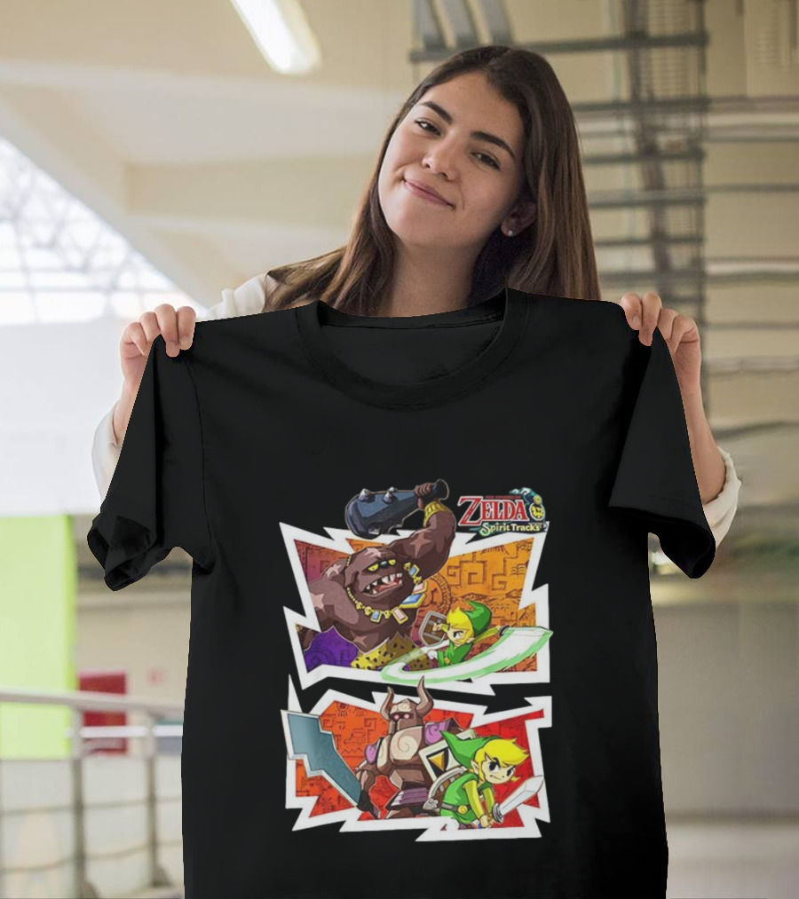 The Legend Of Zelda Spirit Tracks Link Battles Illustrations T-Shirt