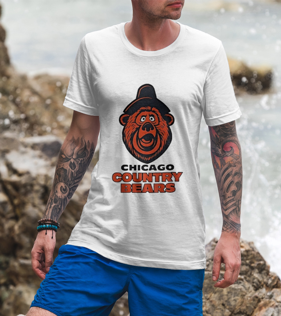 Chicago Country Bears Vintage Inspired Sports Logo T-Shirt