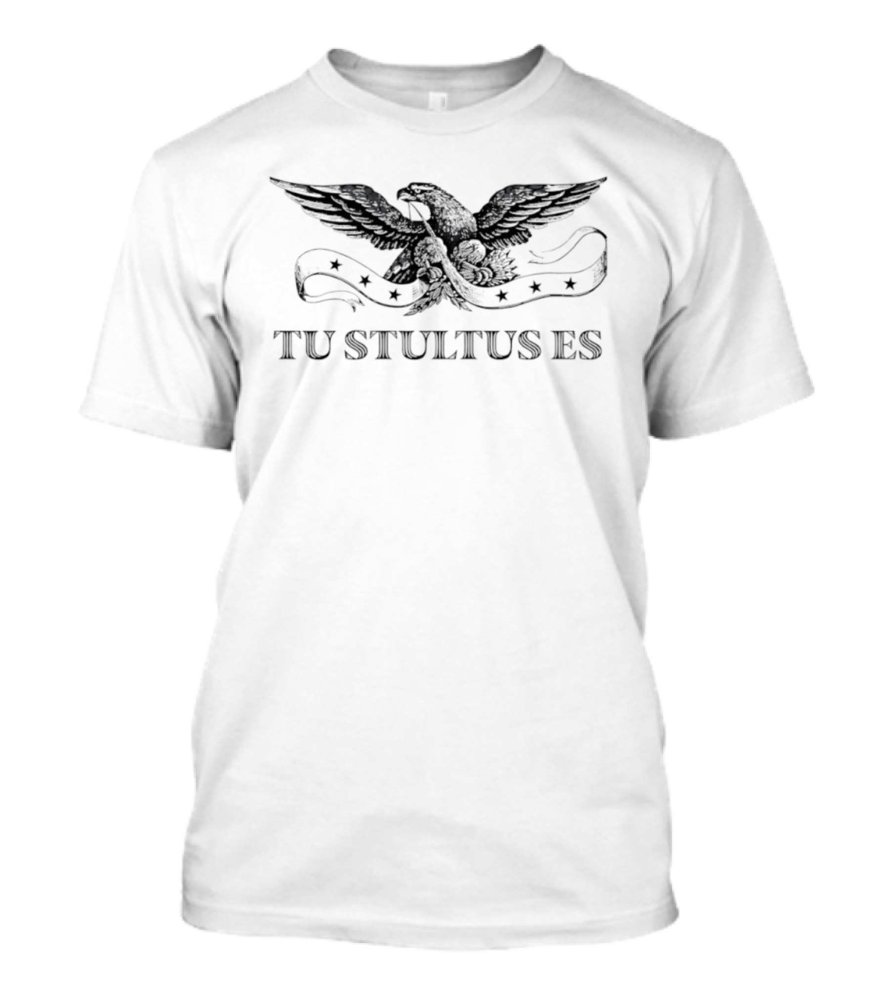 Eagle Tu Stultus Es Latin Phrase Vintage Look T-Shirt