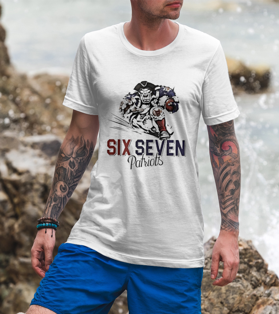 Six Seven Patriots Mascot New England T-Shirt