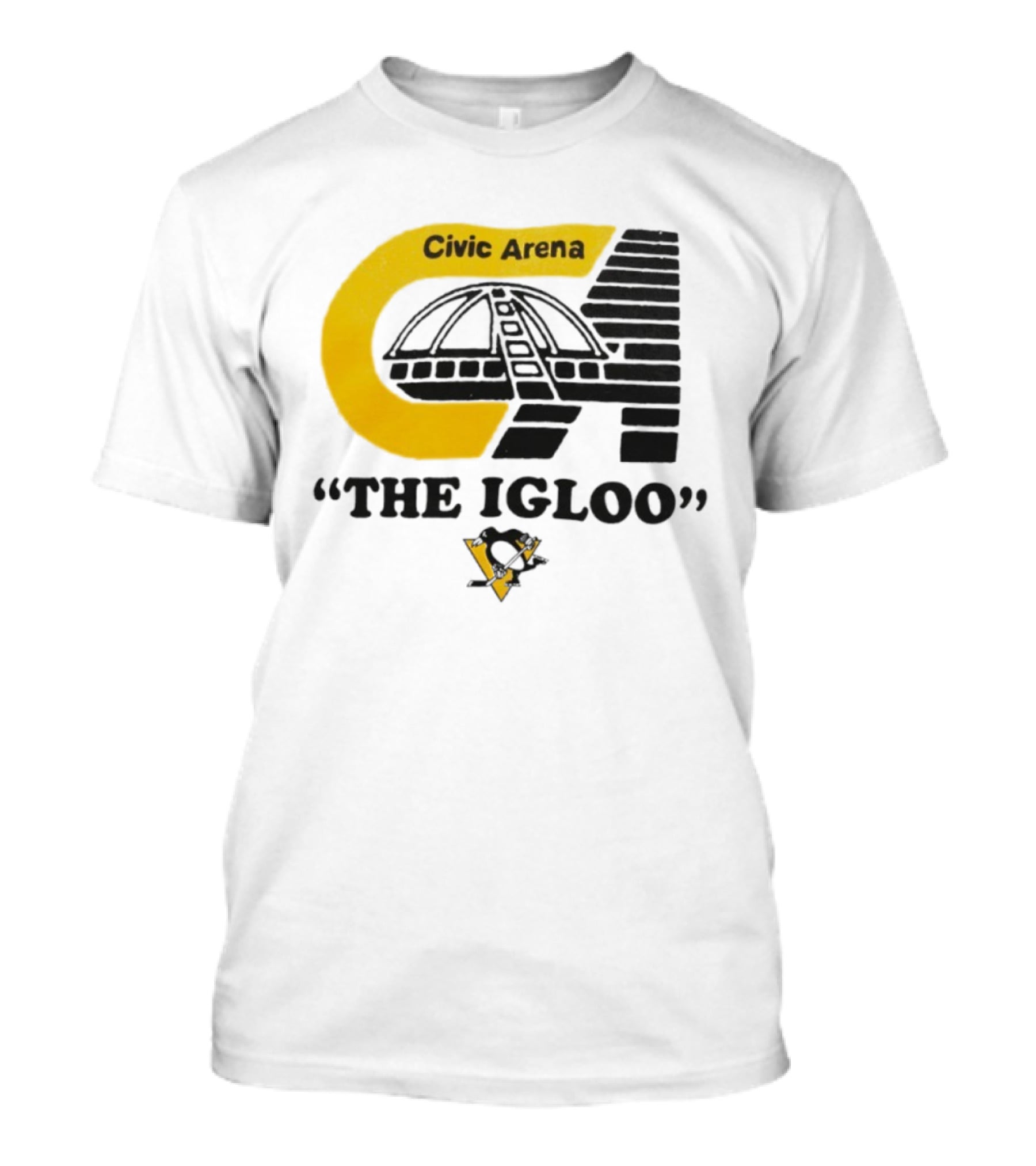 Civic Arena The Igloo Pittsburgh Penguins Retro Style T-Shirt
