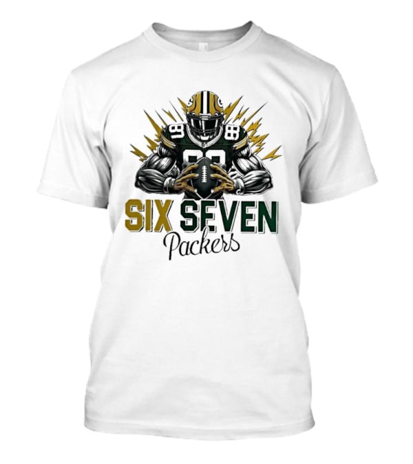 Six Seven Packers Football Player Energy Burst T-Shirt