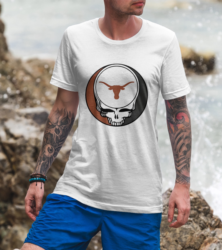 University Of Texas Longhorns Grateful Dead Skull Emblem T-Shirt