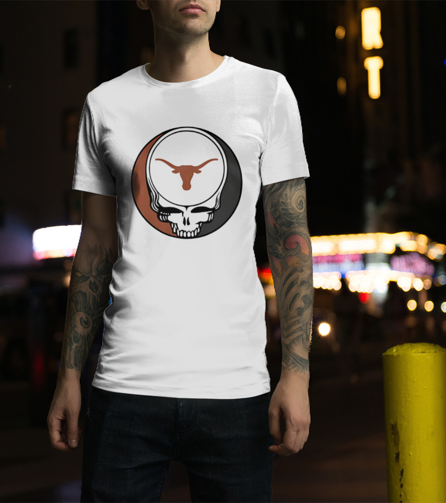 University Of Texas Longhorns Grateful Dead Skull Emblem T-Shirt