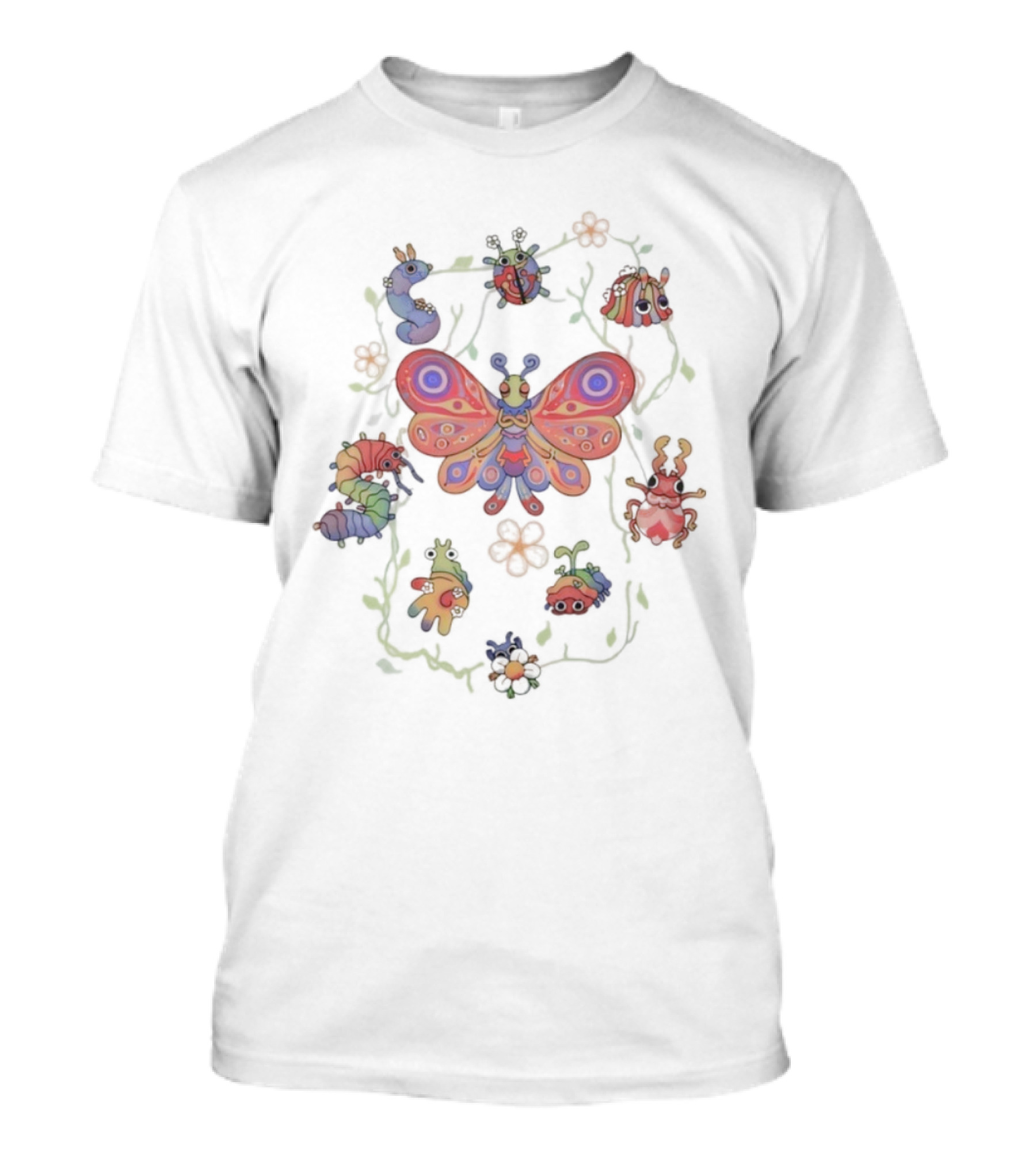 Welcome Home The Bugologists Board Colorful Butterfly Beetles Caterpillars T-Shirt