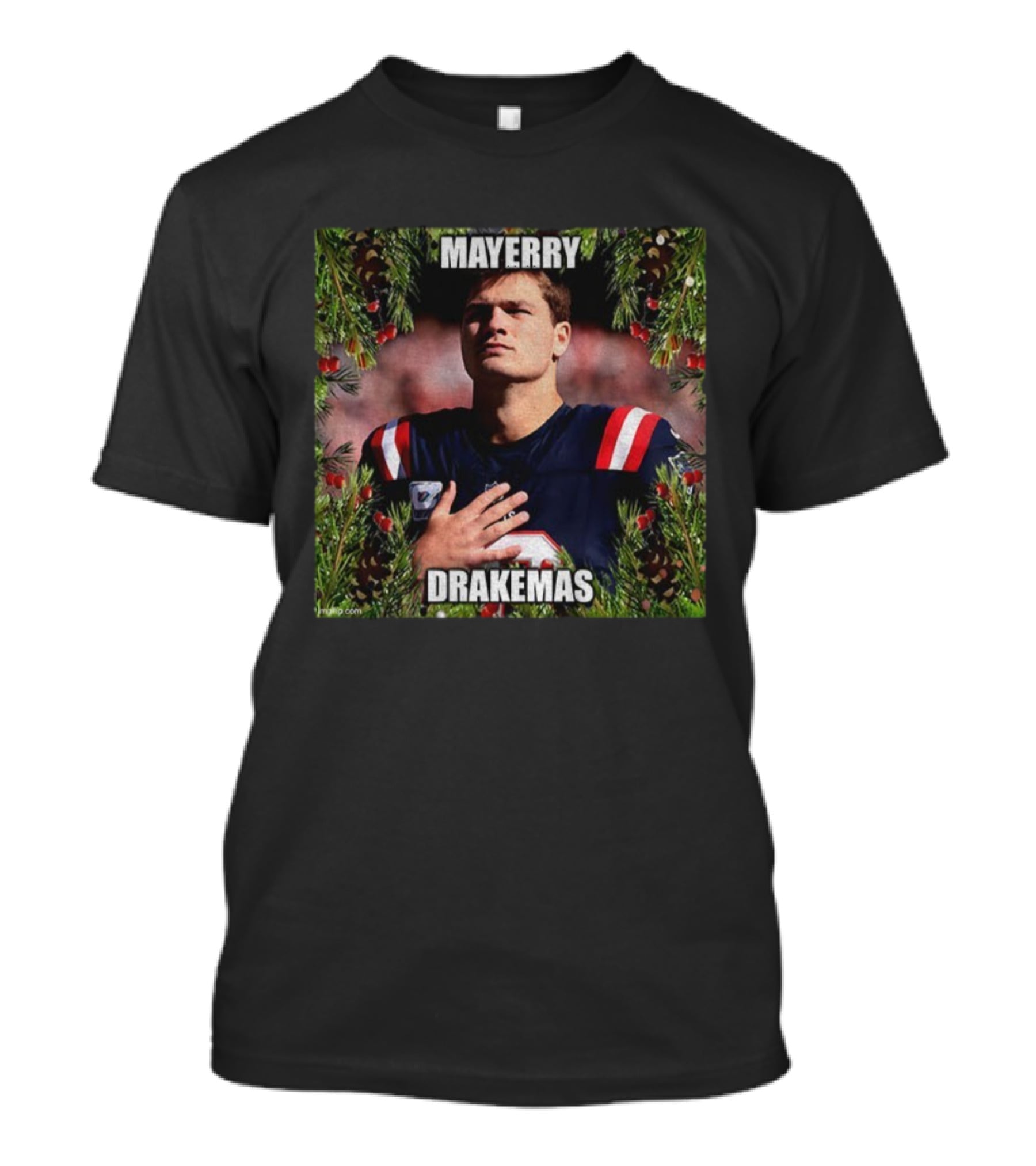 Mayerry Drakemas Football Christmas Evergreen Garland T-Shirt