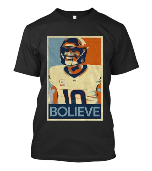 Bo Nix Bolieve Broncos Hope Retro Style T-Shirt