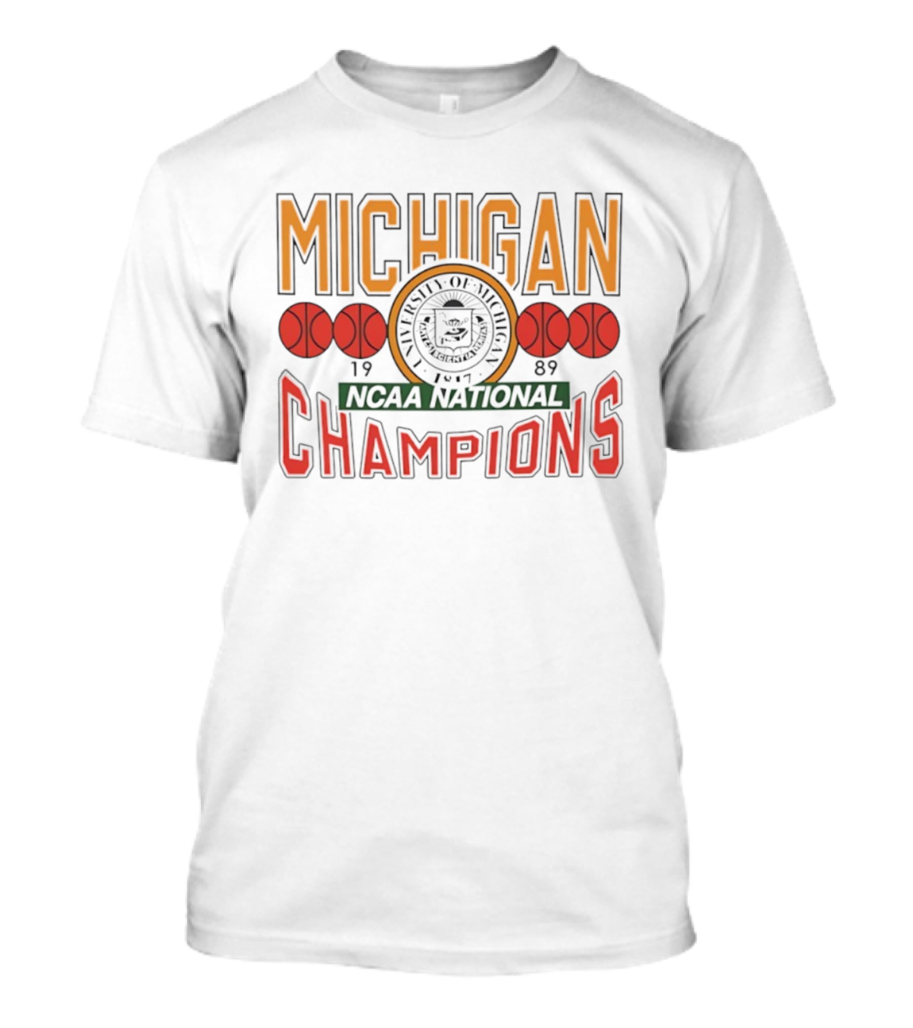 Michigan NCAA Basketball National Champions 1989 Logo T-Shirt