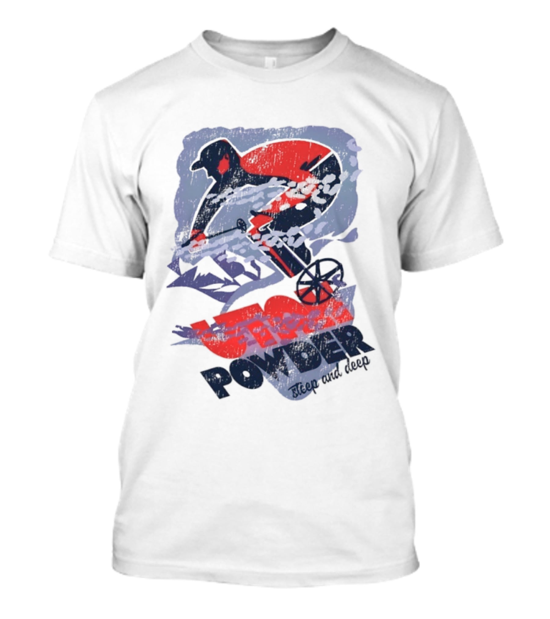 Utah Utes Football Steep Powder Skiing T-Shirt