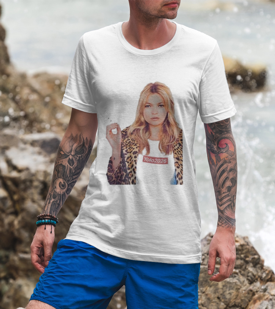Shimmi Yolo 2026 Kate Moss Leopard Print Style T-Shirt