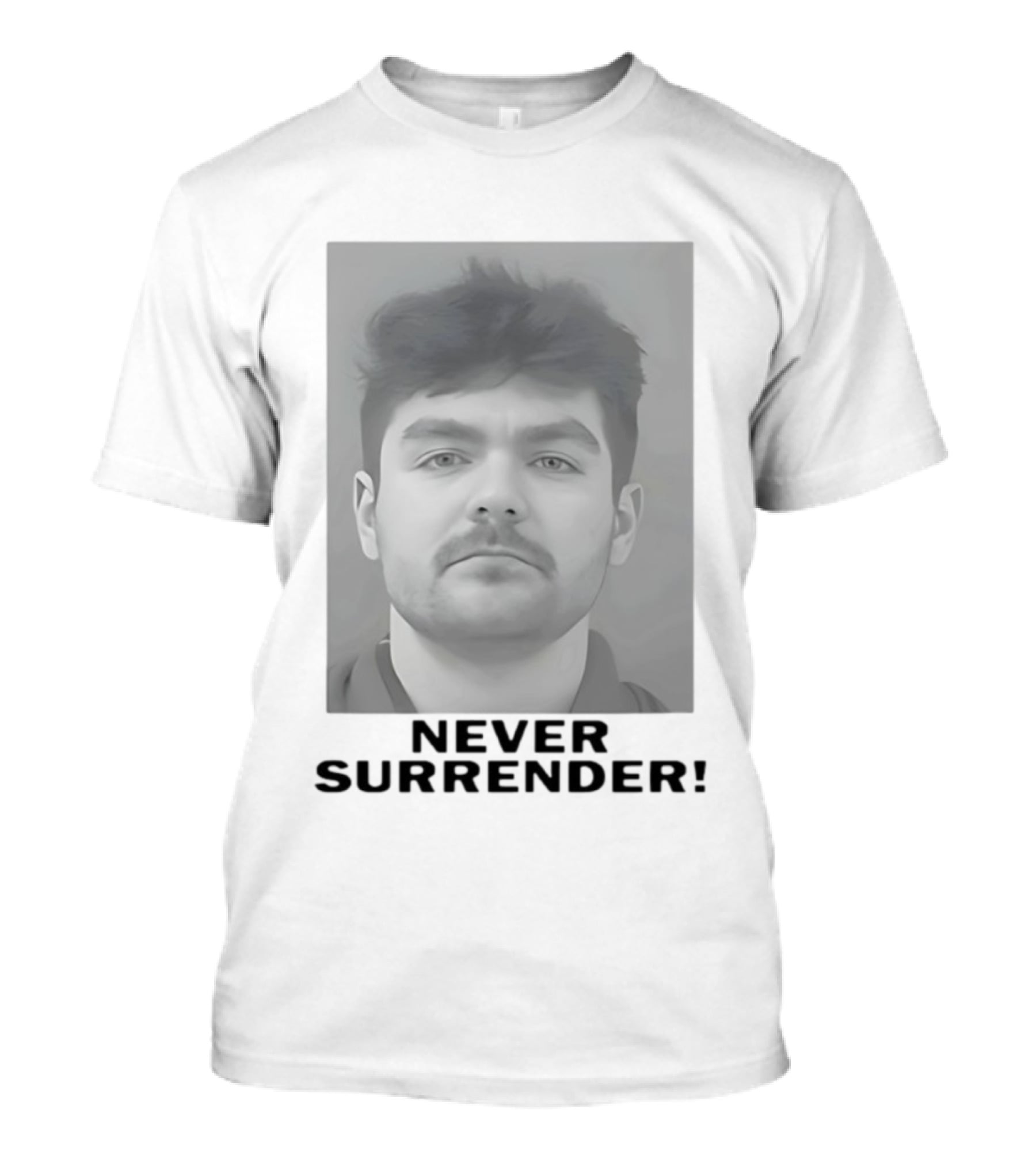 Never Surrender Nick Fuentes Photo T-Shirt