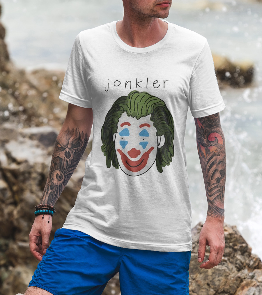 Jonkler Joker Face Green Hair Clown Makeup T-Shirt