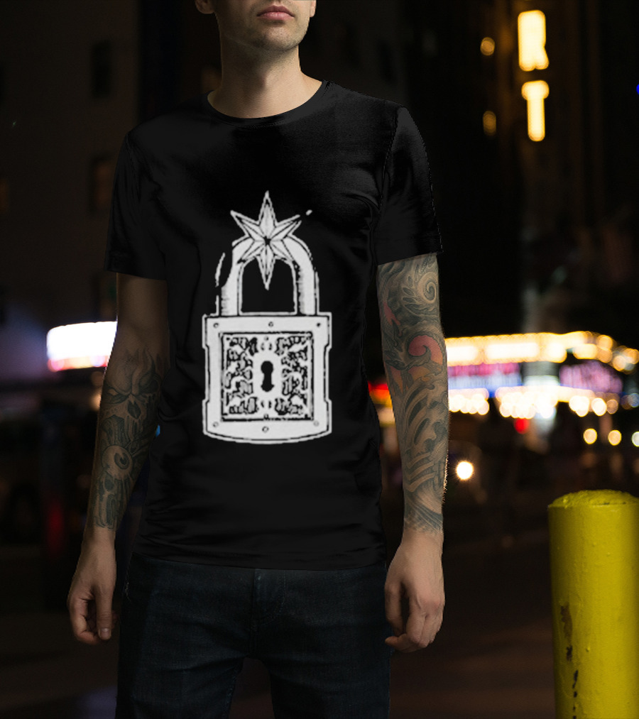 Deafheaven Lock Padlock Star Icon Design T-Shirt