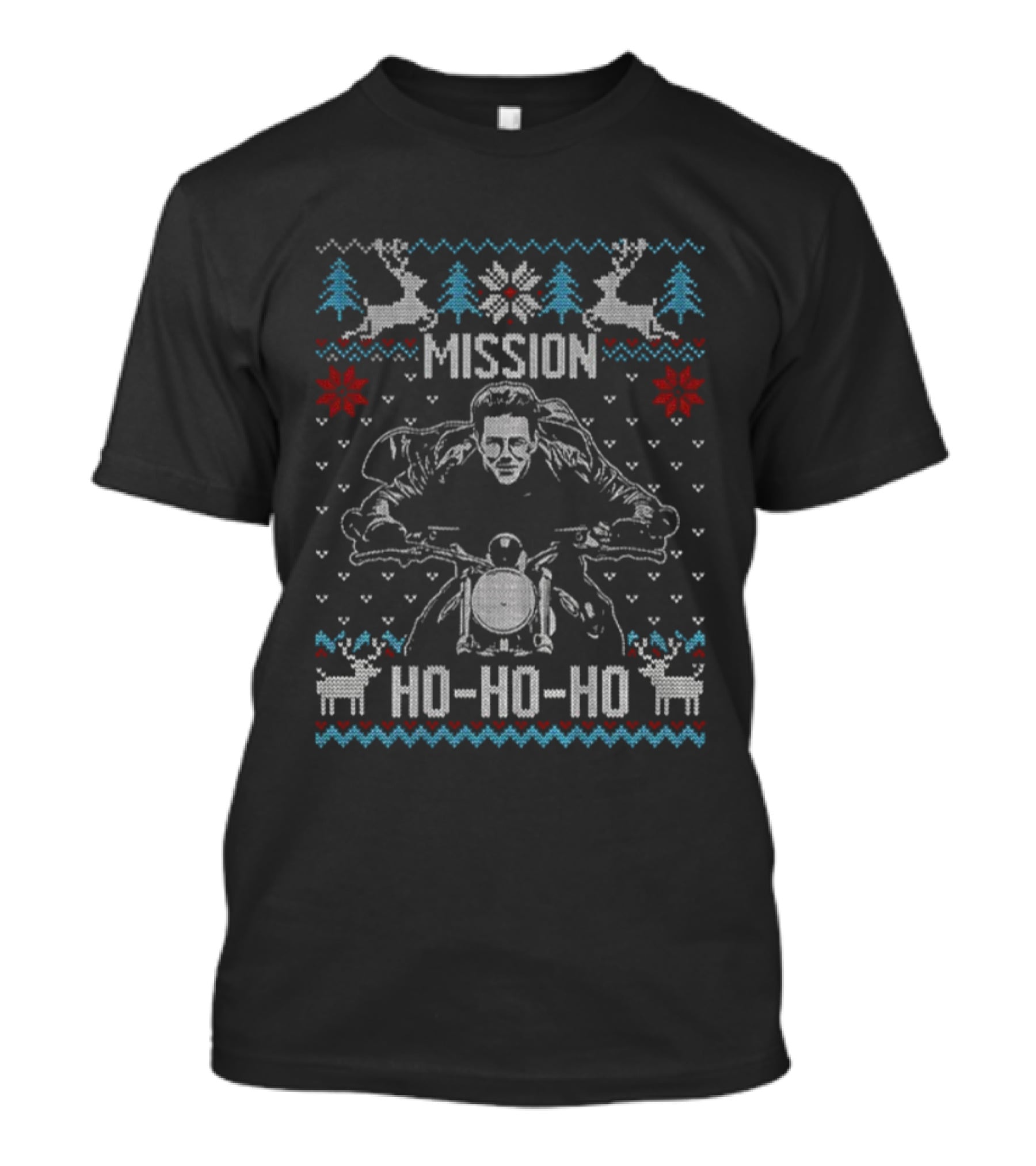 Mission Ho-ho-ho Christmas Reindeer Motorcycle Sweater T-Shirt