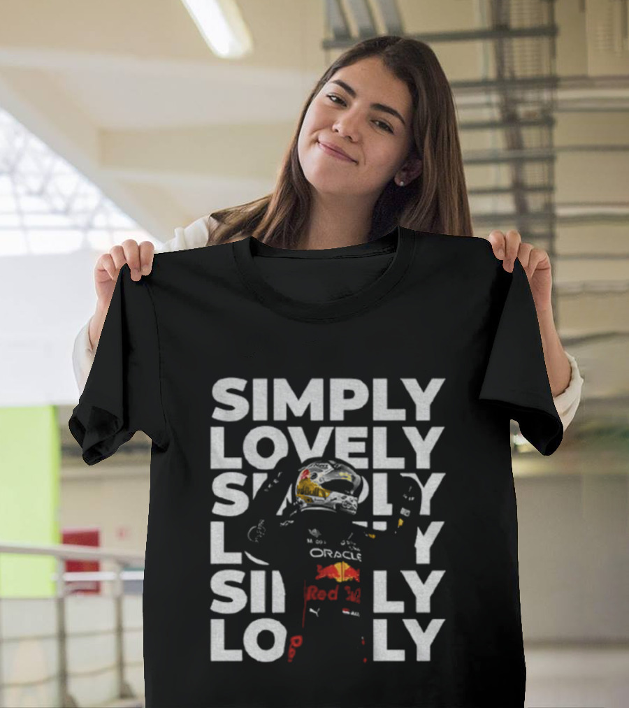 Max Verstappen Simply Lovely Oracle Red Bull Racing F1 Motorsport T-Shirt