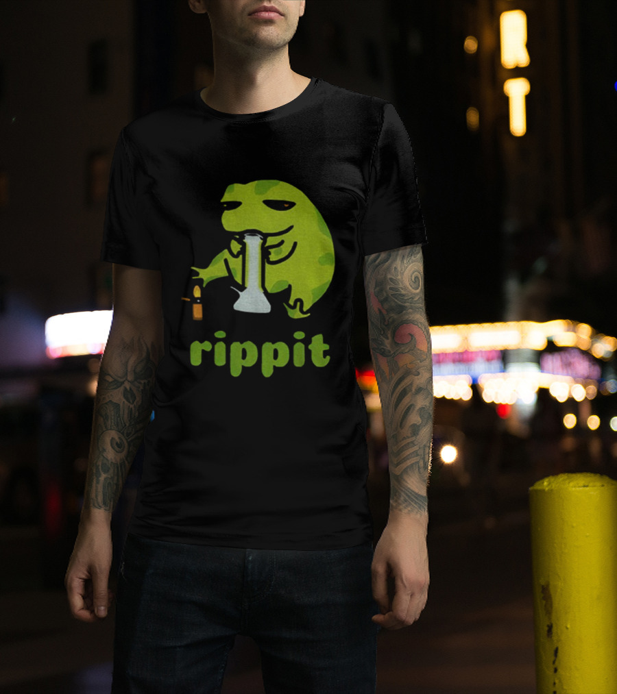 Frog Bong Rippit Stoner Ripping Hits T-Shirt