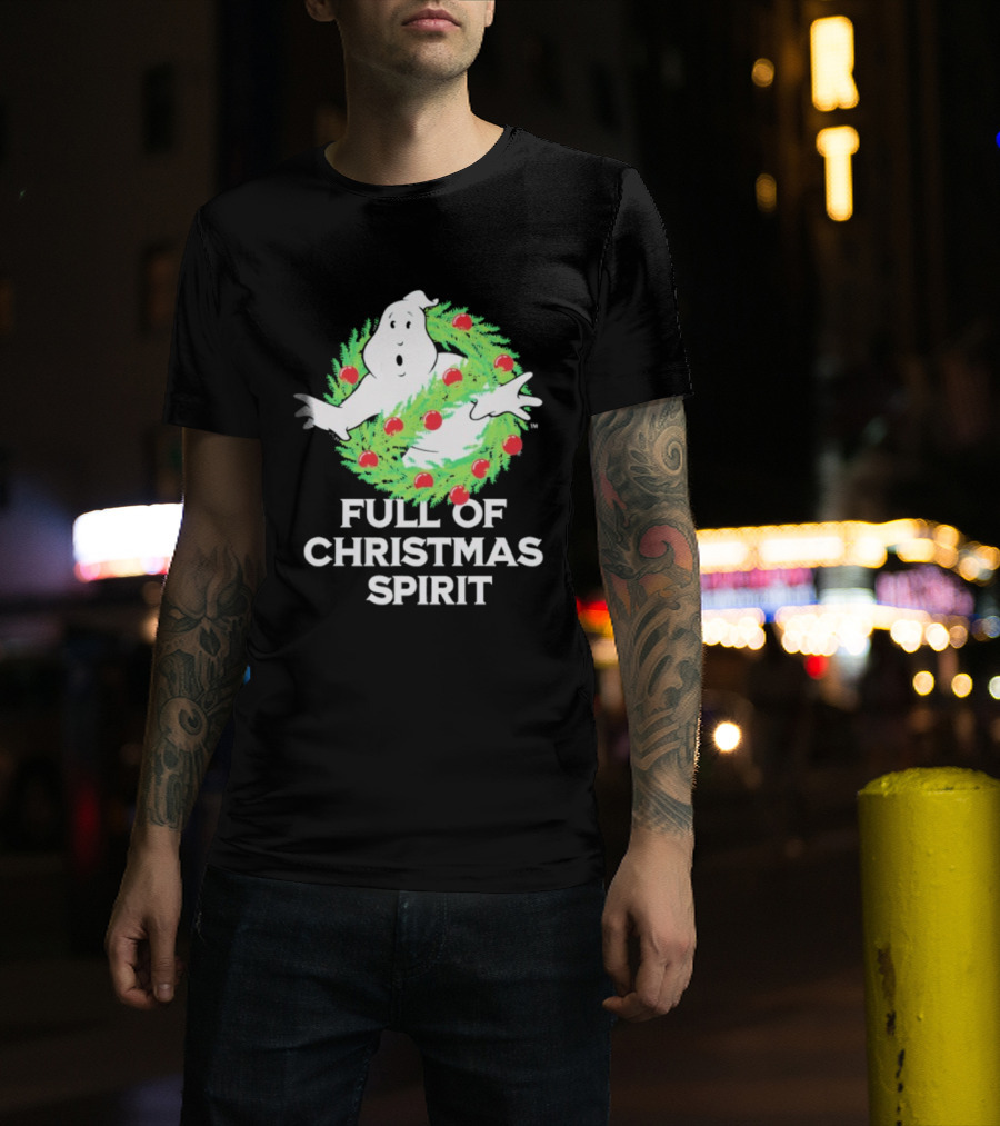 Ghostbusters Full Of Christmas Spirit Wreath T-Shirt