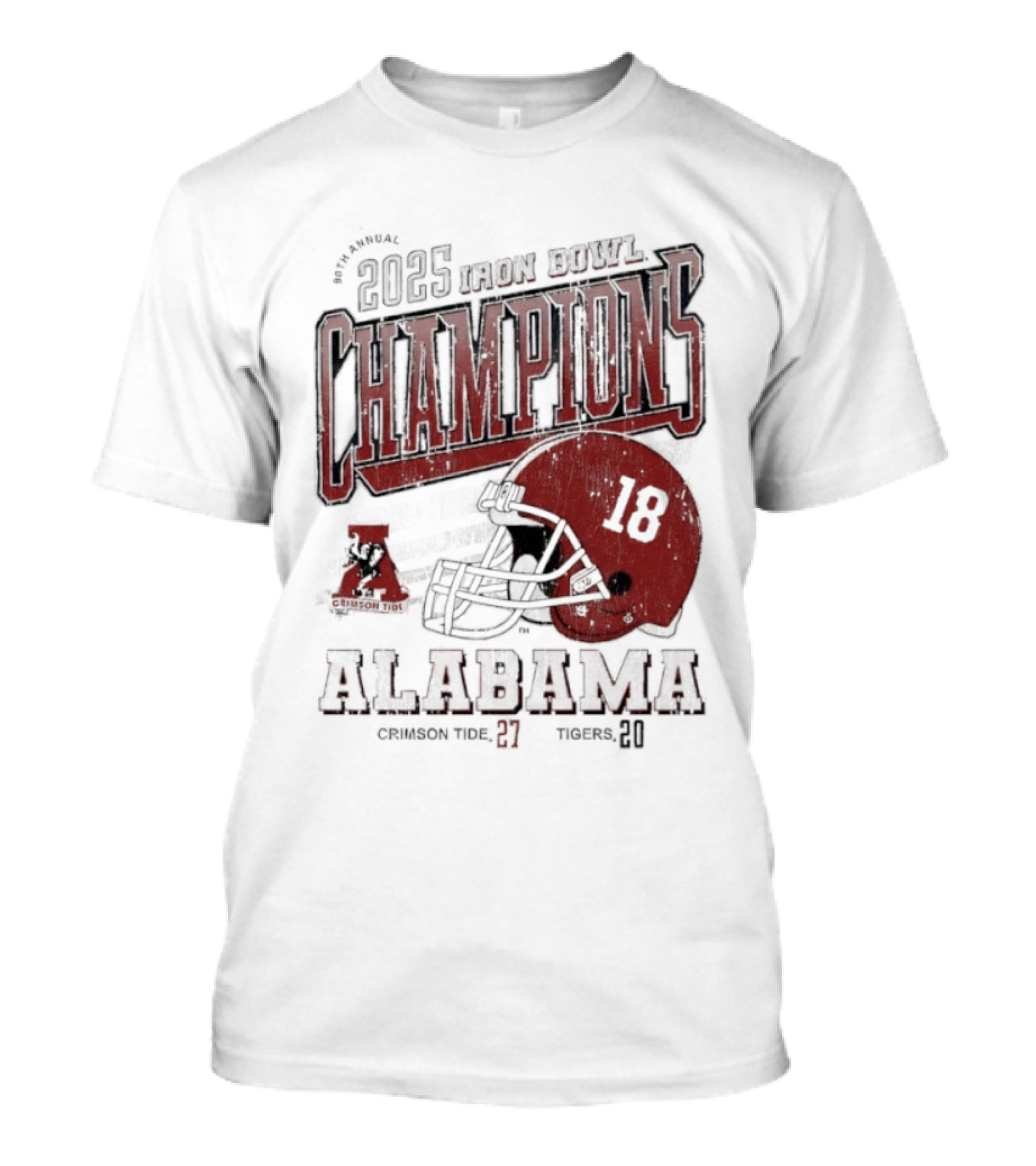 Alabama Crimson Tide 2025 Iron Bowl Champions Auburn Tigers 89th Game Score 27-20 T-Shirt