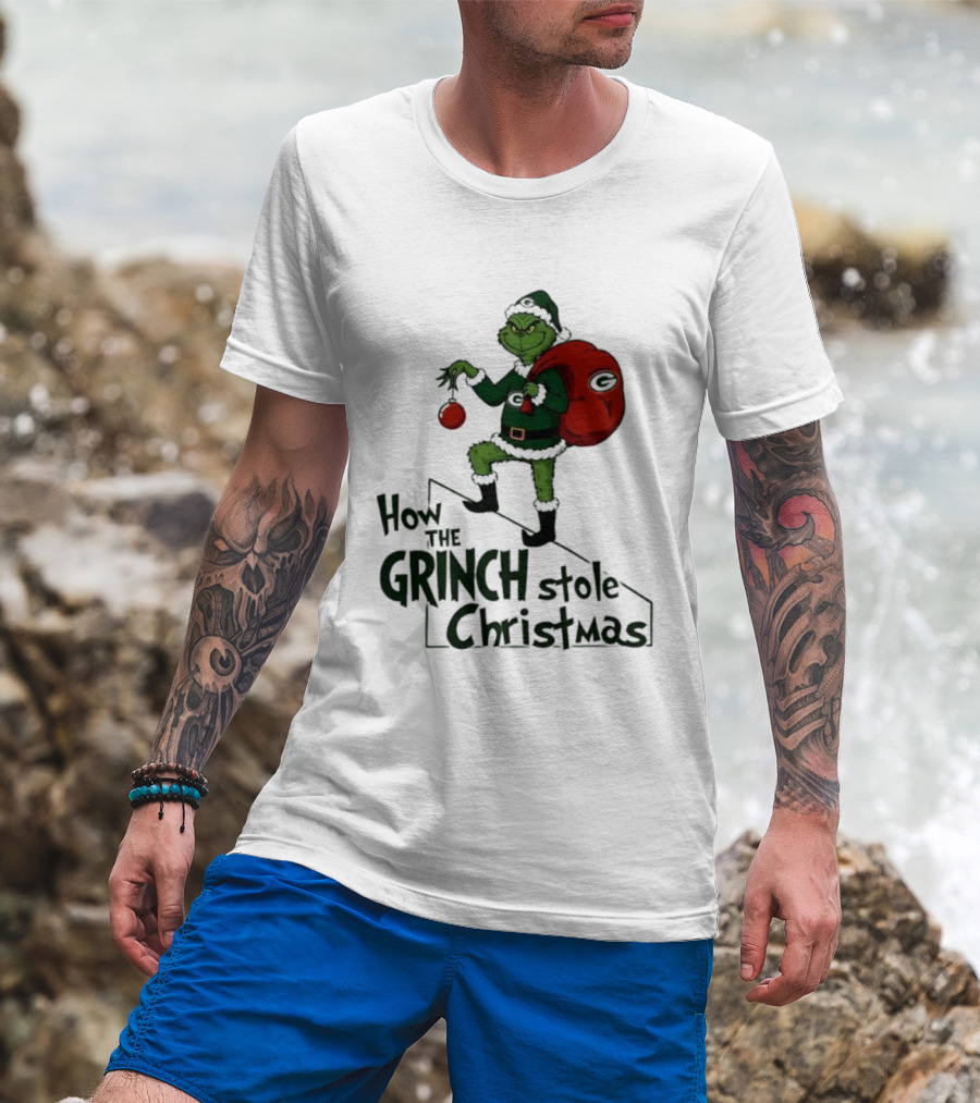 Green Bay Packers How The Grinch Stole Christmas Holiday Sweater T-Shirt