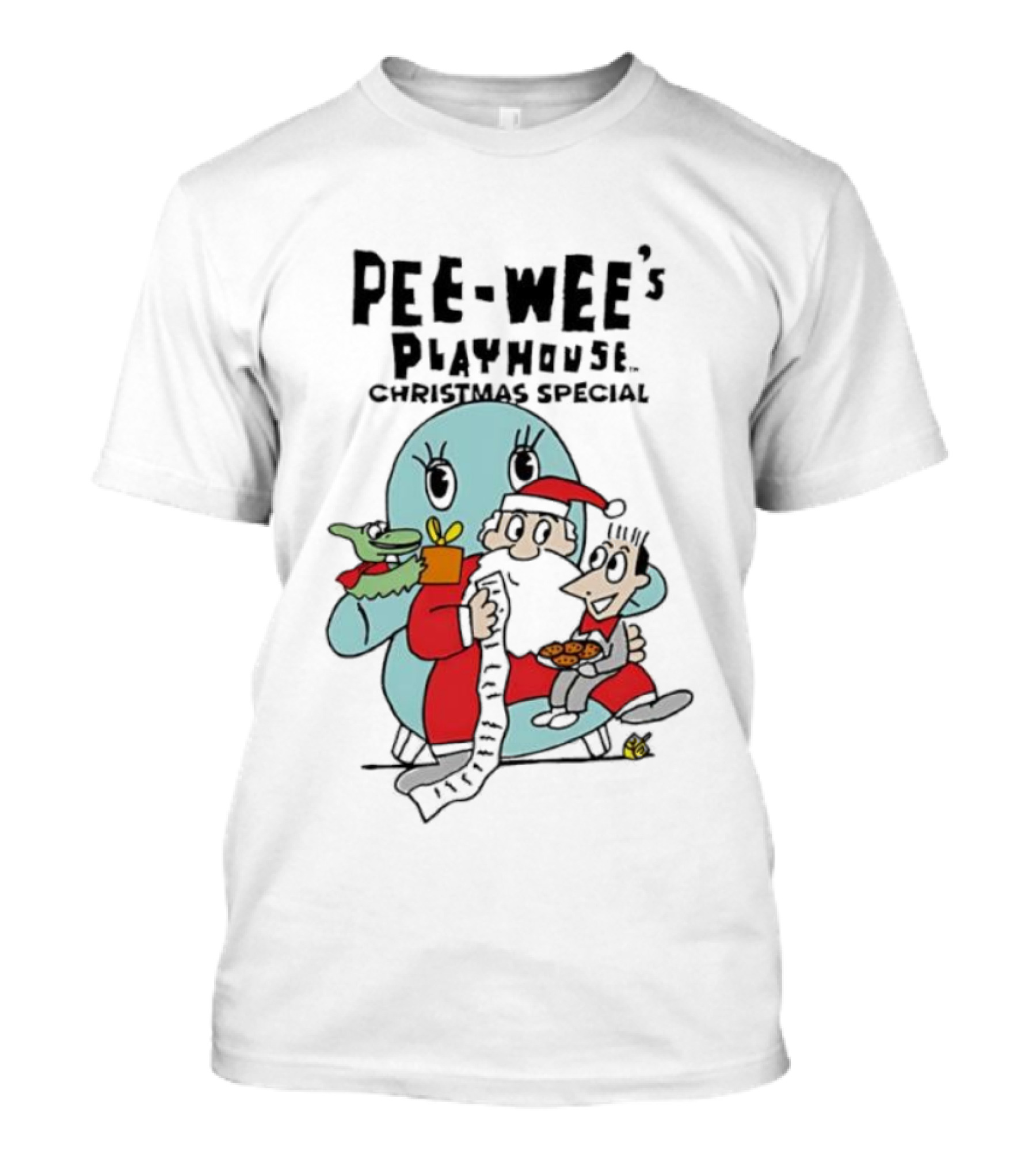 Pee-wee’s Playhouse Christmas Special Characters With Gifts T-Shirt