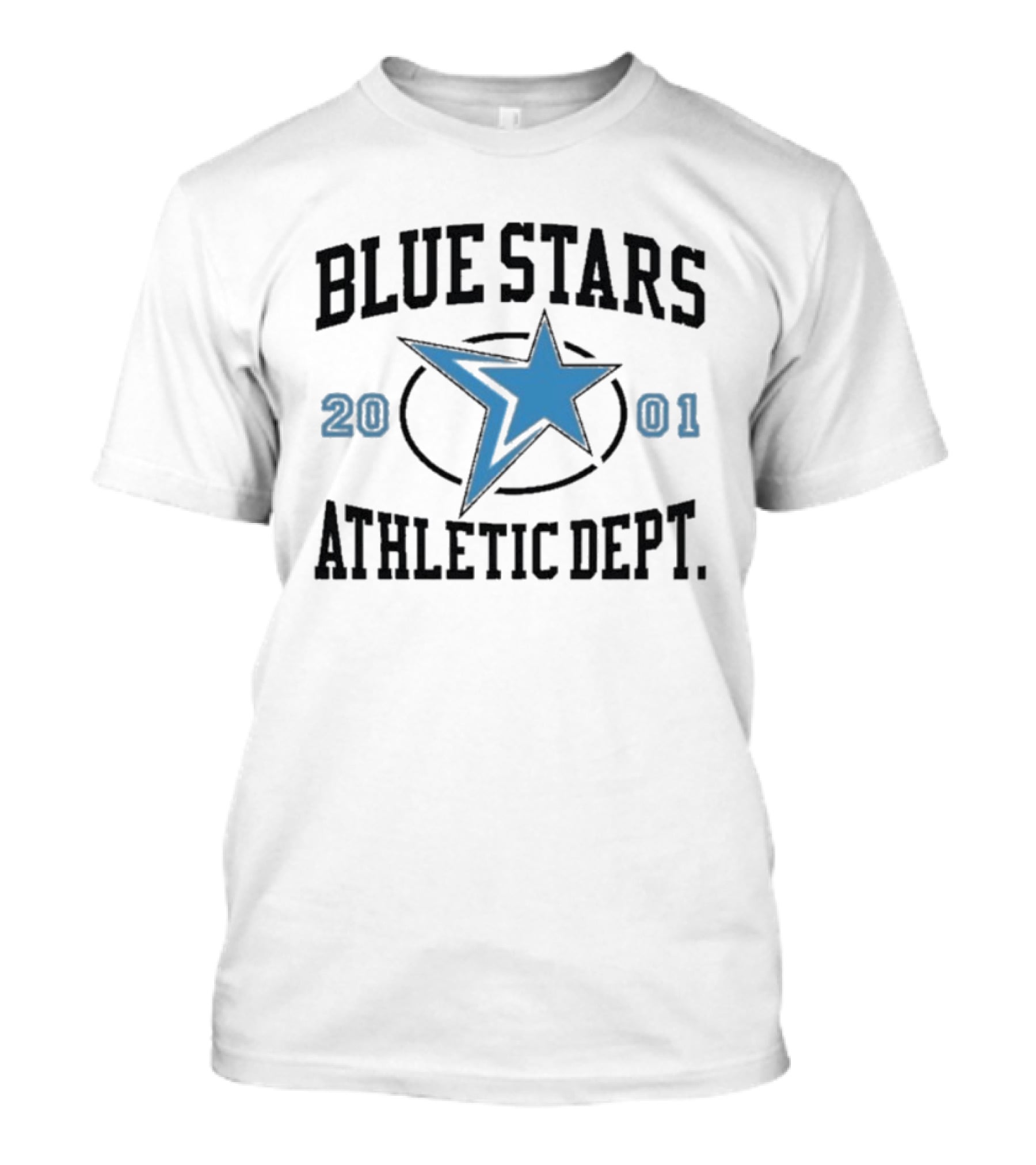 Blue Stars Athletic Dept 2001 Logo Star Graphic T-Shirt