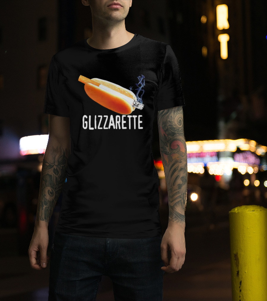 Glizzarette Hot Dog Cigarette Fusion Humor Novelty T-Shirt