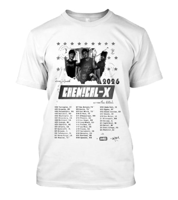 Chemical-X 2026 Across The States Tour Dates And Locations T-Shirt