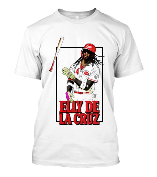 Elly De La Cruz Cincinnati Reds Baseball Player Bat Flip T-Shirt