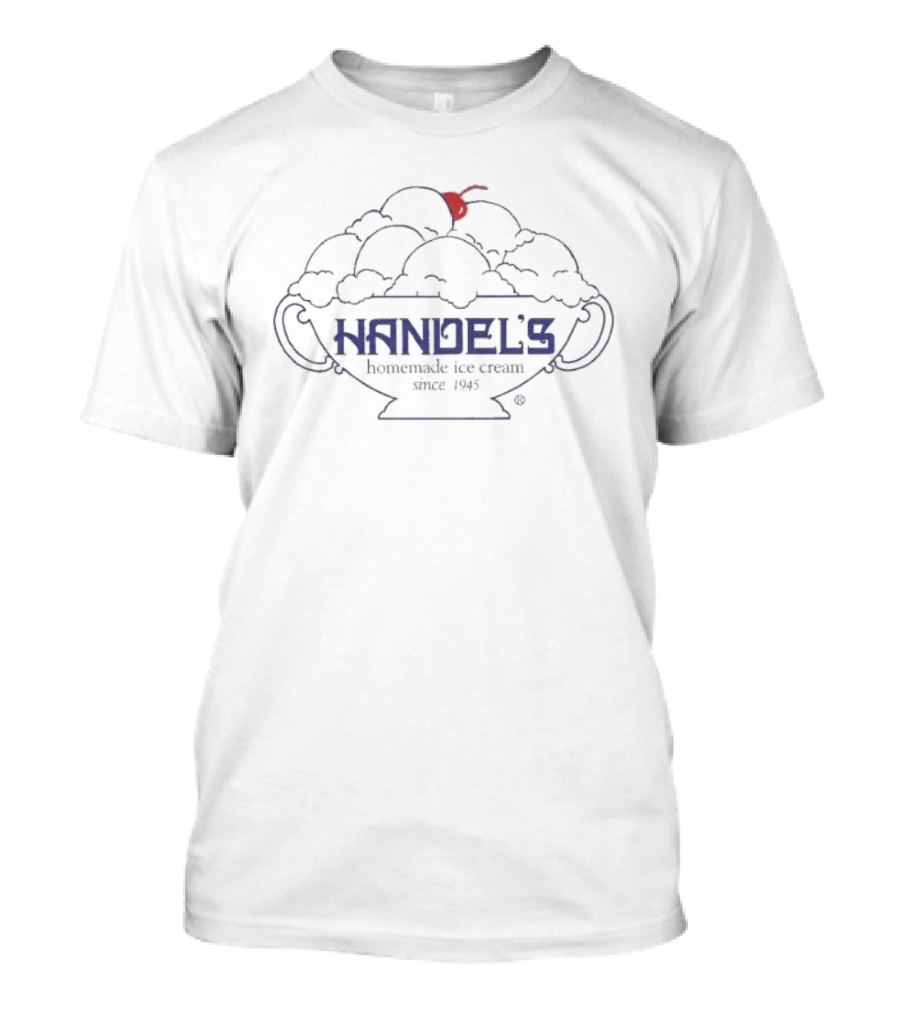 Handel’s Homemade Ice Cream Since 1945 Cherry Bowl Design T-Shirt