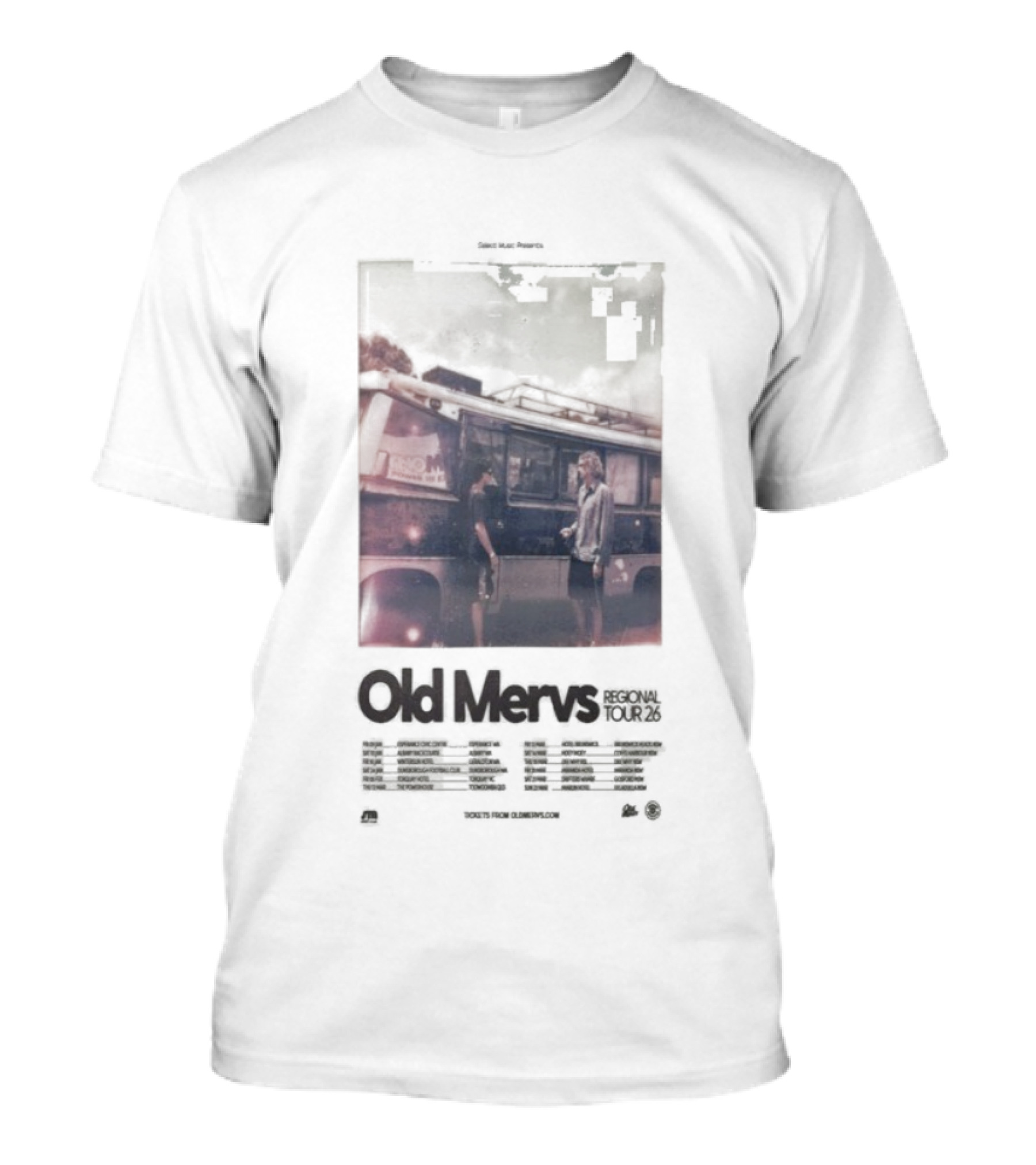 Old Mervs 2026 Regional Tour Bus Scene Retro Style T-Shirt