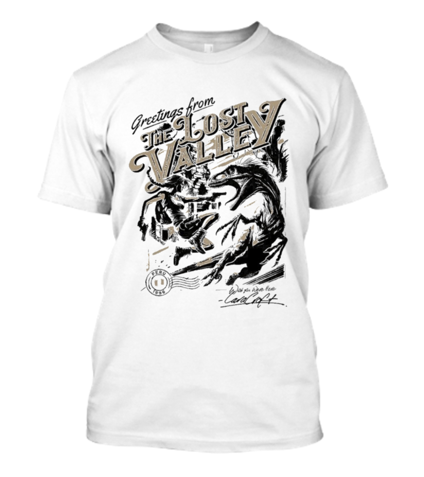 Greetings From The Lost Valley Tomb Raider Dinosaur Adventure T-Shirt