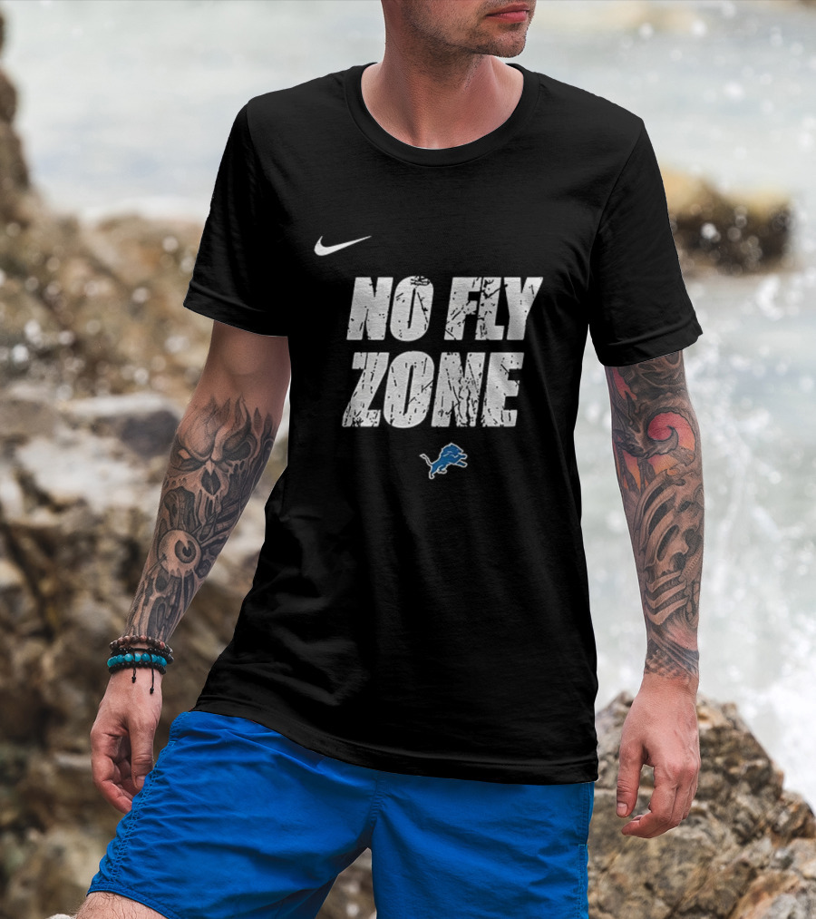 Nike Detroit Lions No Fly Zone Dan Campbell T-Shirt