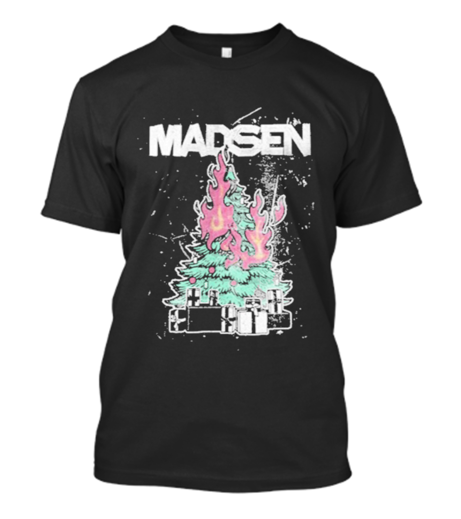Madsen Flaming Christmas Tree XMAS T-Shirt