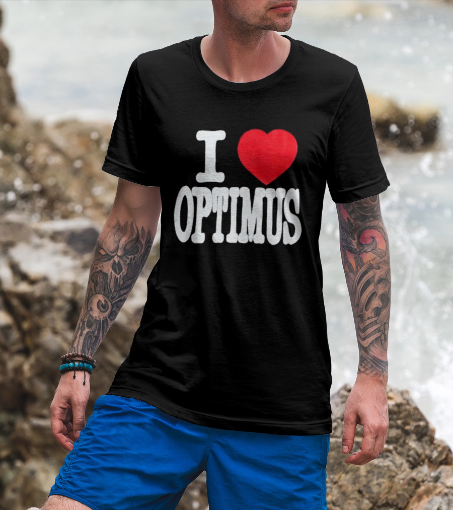 I Heart Optimus Bold Statement T-Shirt