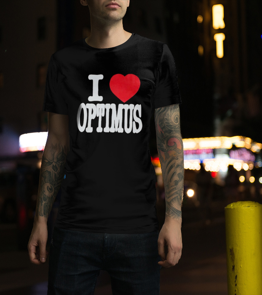 I Heart Optimus Bold Statement T-Shirt