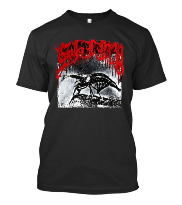 Death Metal Shrimp Lover Retro Horror Style T-Shirt