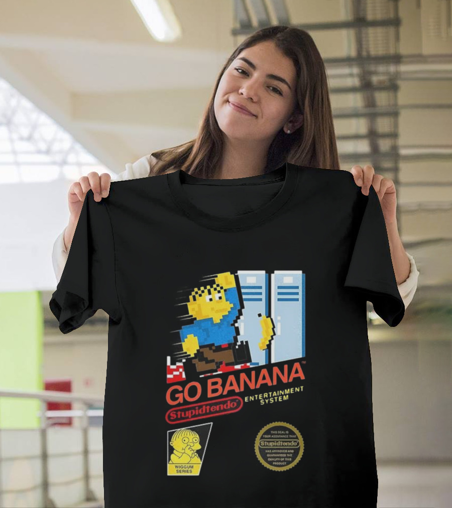 Go Banana Stupidtendo Entertainment System 8-Bit Wiggum Series T-Shirt