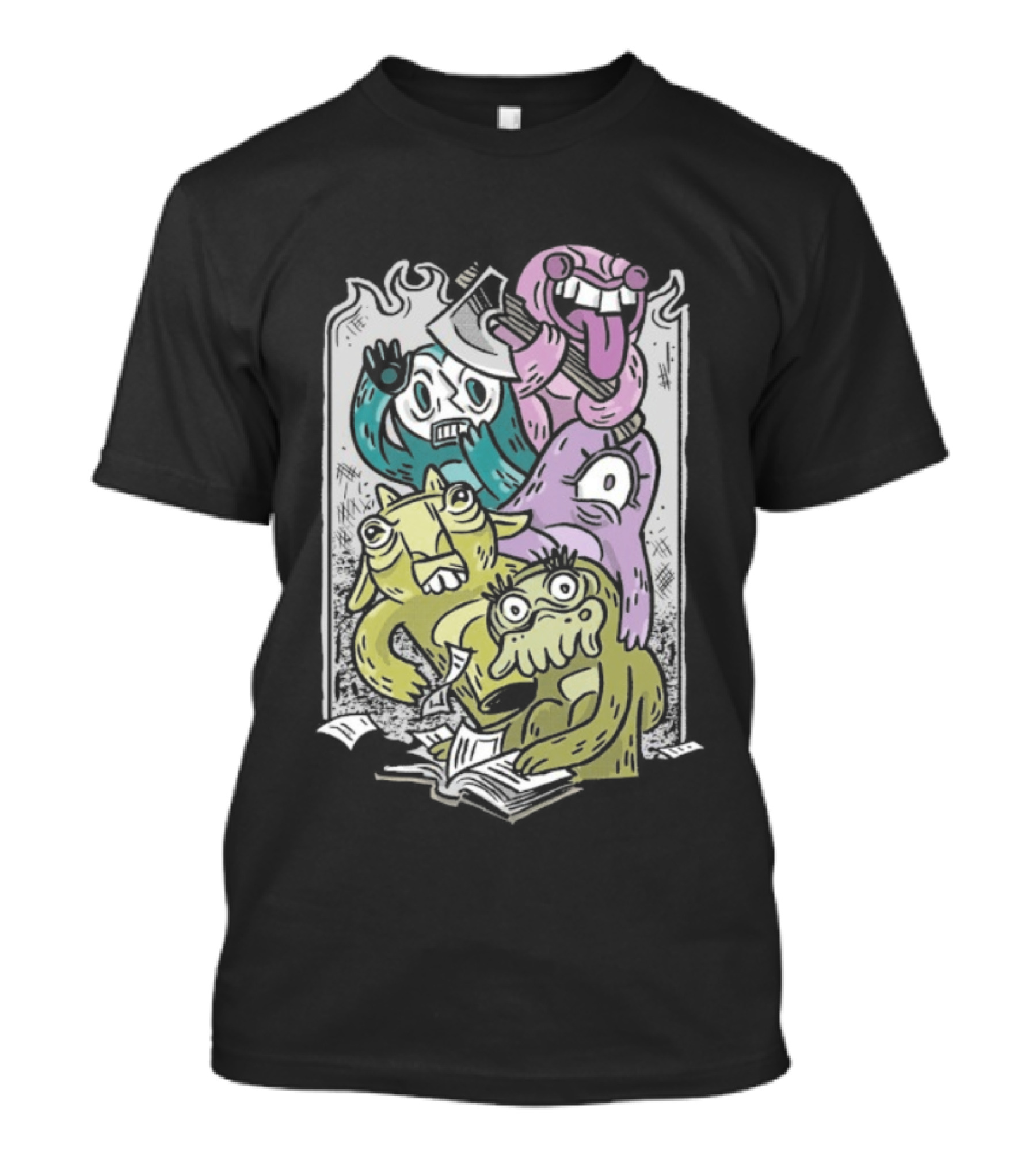 Starkid Lords In Black Colorful Monsters T-Shirt