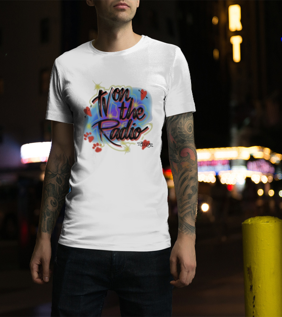 Tv On The Radio Airbrush Hearts Stars Sparkles T-Shirt