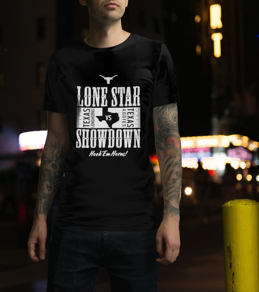 Texas Longhorns Hook ’Em Lone Star Showdown VS A&M T-Shirt