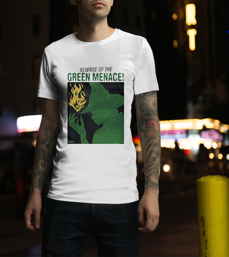 Wicked Green Menace Elphaba Wizard Of Oz Magic Flame T-Shirt
