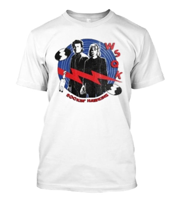 Steve Harrington Nancy Wheeler Stranger Things WSQK Rockin’ Hawkins T-Shirt