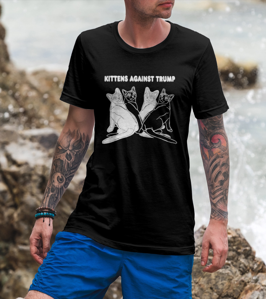 Kittens Against Trump Cats Illustration T-Shirt