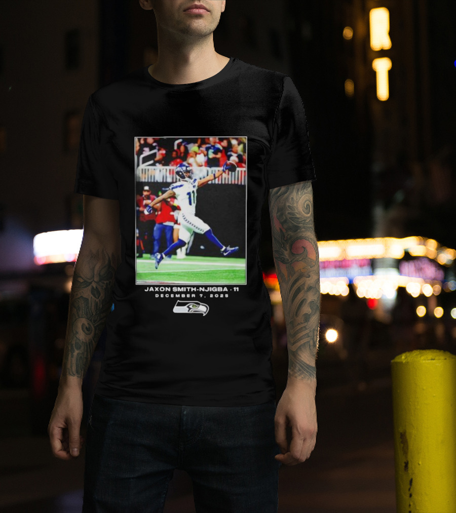 Seattle Seahawks Jaxon Smith-Njigba December 7 2025 NFL Action T-Shirt
