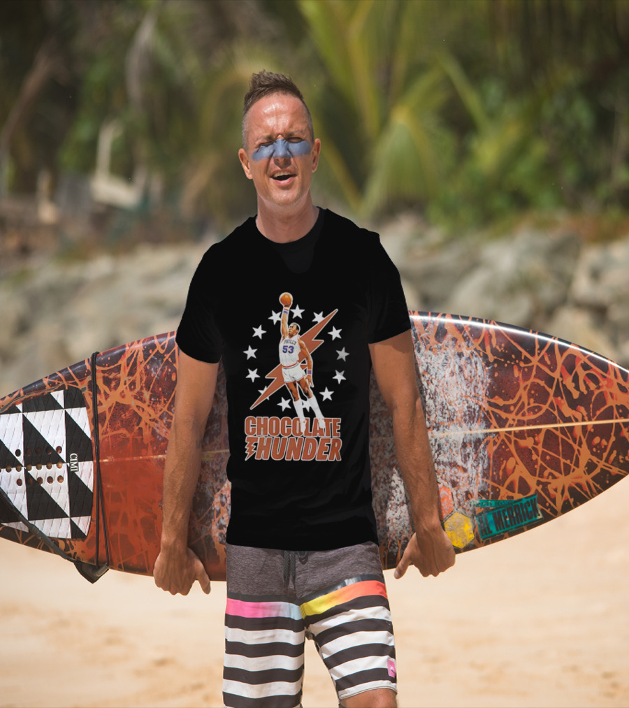 Darryl Dawkins Chocolate Thunder 53 Dunk Stars Lightning T-Shirt