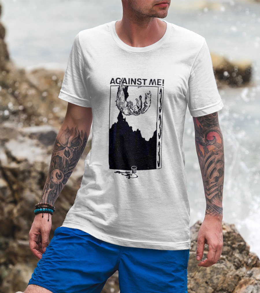 Against Me 333 Band Art Starry Night Imagery T-Shirt