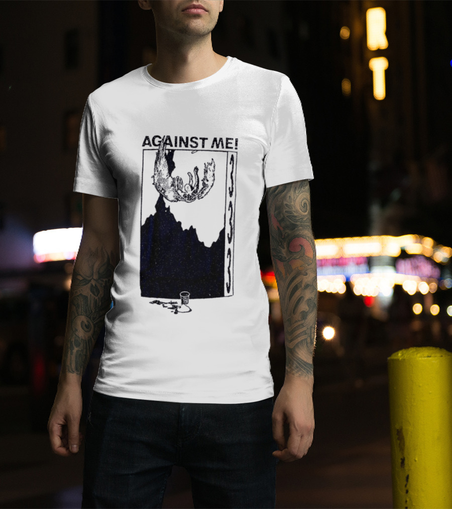 Against Me 333 Band Art Starry Night Imagery T-Shirt