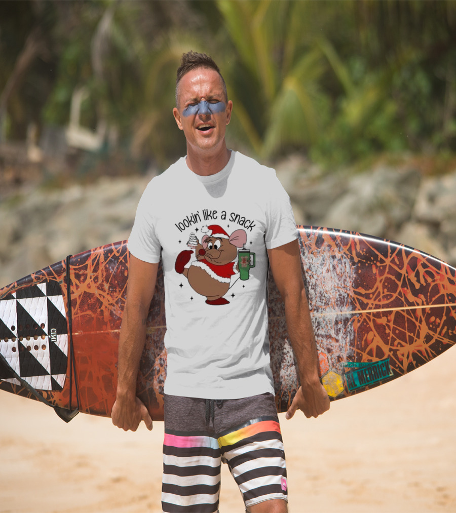 Christmas Cartoon Mouse Lookin' Like A Snack Fat Rat T-Shirt